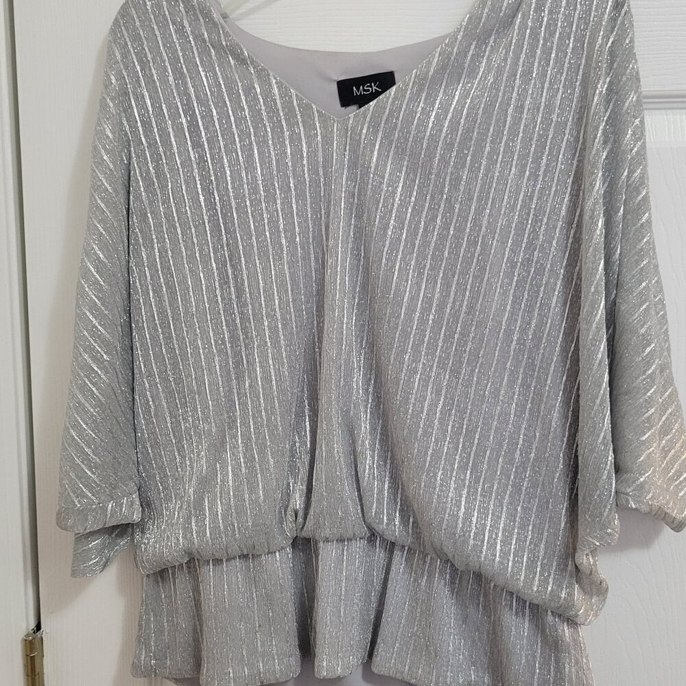 MSK Silver bat wing top